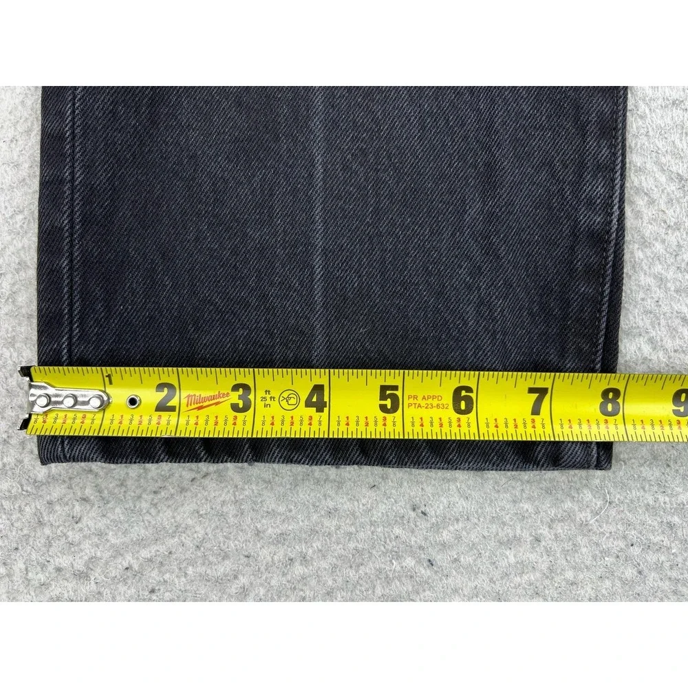Levis 501 Jeans Mens 33x32 Black Regular Straight Denim Button Fly Charcoal Wash